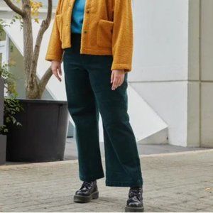 UNIQLO - wide-leg high-waist corduroy pants - size XL